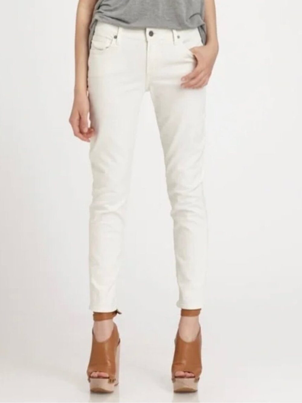 Citizens of Humanity Thompson White Skinny Jeans Size 25 Premium Denim